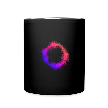 Bunte Licht-Wolle - Tasse einfarbig - Schwarz - Vorne