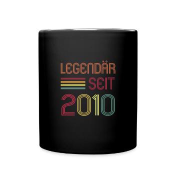 12ter Geburtstag Legendär Seit 2010 Geschenk - Tasse einfarbig - Schwarz - Vorne