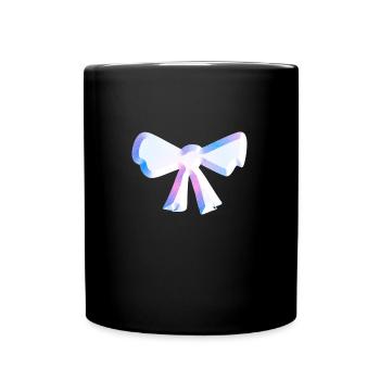 schleife symbol fliege glitzer rosa - Tasse einfarbig - Schwarz - Vorne