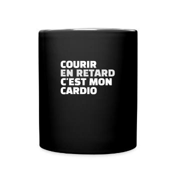 courir en retard - Mug uni - noir - Devant