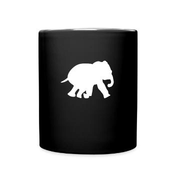 Elephant Symbol Animal - Full Colour Mug - black - Front