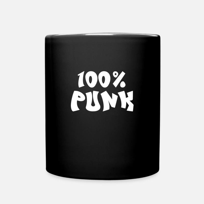 100% Punk - Tasse einfarbig - Schwarz