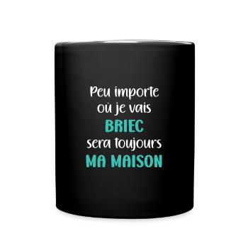 Briec maison - Mug uni - noir - Devant