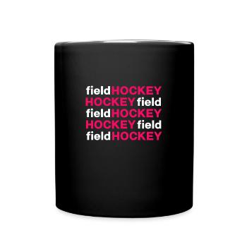 Hockey Hockey sur gazon gazon artificiel « hockey sur gazon » - Mug uni - noir - Devant
