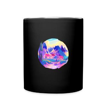 crystalline landscape nature 2 - Full Colour Mug - black - Front