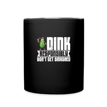 Pickelball Pickle Schläger Gurke Geschenk - Tasse einfarbig - Schwarz - Vorne