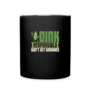Pickelball Pickle Schläger Gurke Geschenk - Tasse einfarbig - Schwarz - Vorne