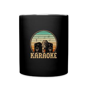 Karaoke - Tasse einfarbig - Schwarz - Vorne