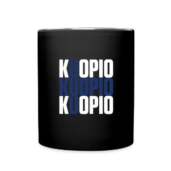 Kuopio Finland Flag - Full Colour Mug - black - Front