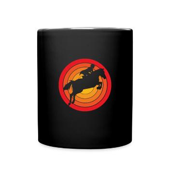 Dressur Dressurpferd Dressurreiter - Tasse einfarbig - Schwarz - Vorne