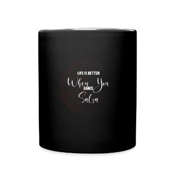 Salsa Tänzer Tänzerin - Tasse einfarbig - Schwarz - Vorne