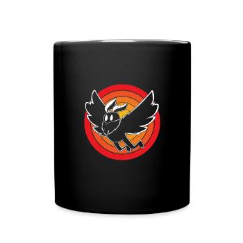Mottenmann - Tasse einfarbig - Schwarz - Vorne