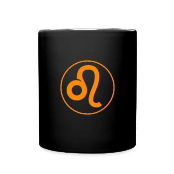 Signe du zodiaque Lion - Mug uni - noir - Devant