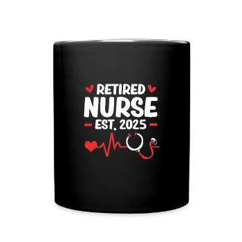 Retirement 2025 Pensioner Pension Pensioner - Full Colour Mug - black - Front