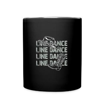 Line Dance Time Line Dancing Dancing - Full Colour Mug - black - Front