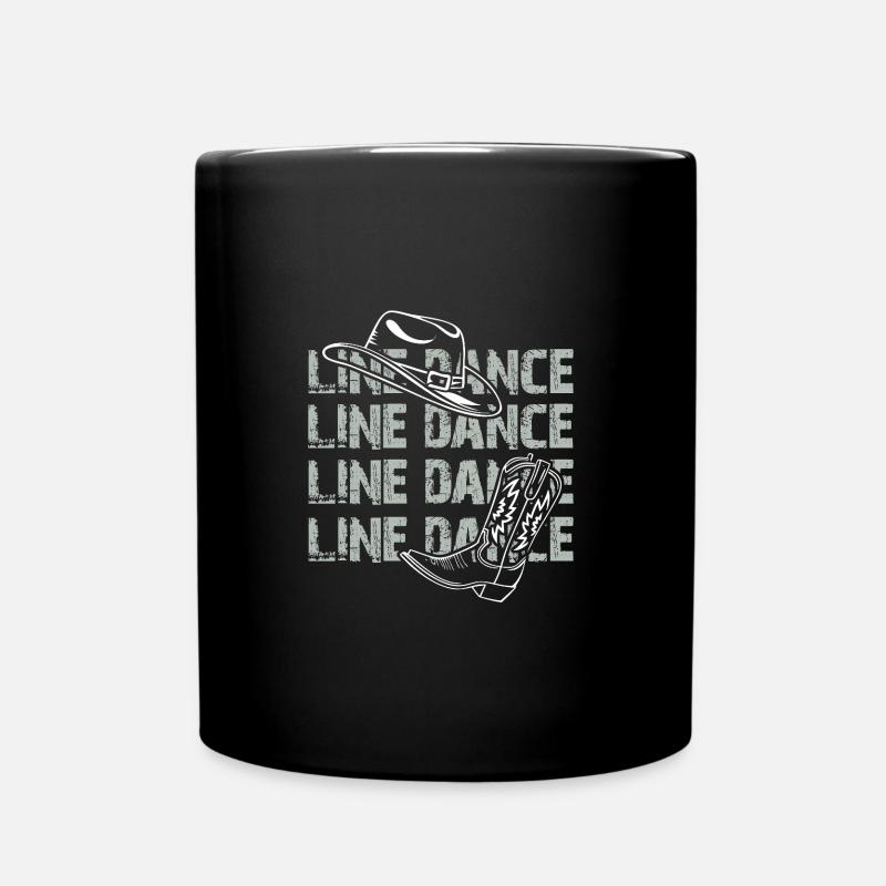 Line Dance Zeit Line Dancing Tanzen - Tasse einfarbig - Schwarz