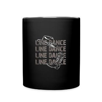 Line Dance Time Line Dancing Dancing - Full Colour Mug - black - Front