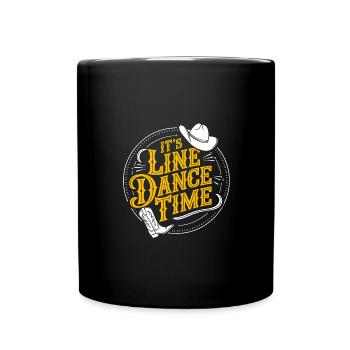 Line Dance Time Line Dancing Dancing - Full Colour Mug - black - Front