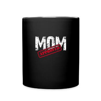 Mom approved - Full Colour Mug - black - Front