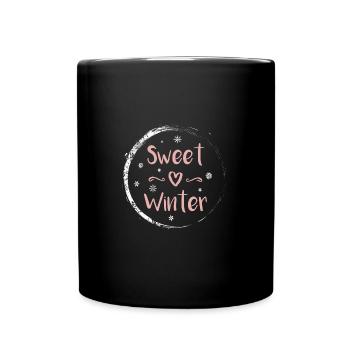 Winter - Tasse einfarbig - Schwarz - Vorne