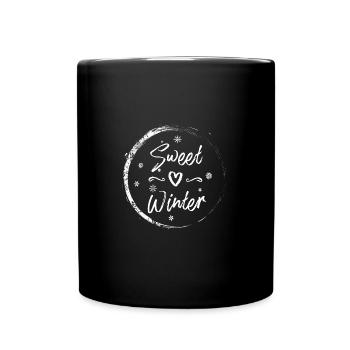 Winter - Tasse einfarbig - Schwarz - Vorne