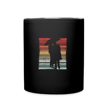 Regenschirm Umbrella love liebe paar - Tasse einfarbig - Schwarz - Vorne