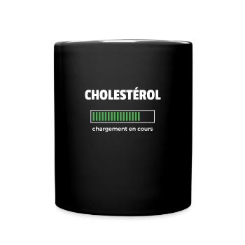cholestérol chargement en cours - Mug uni - noir - Devant