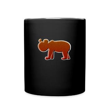 Animal symbol red bear - Full Colour Mug - black - Front