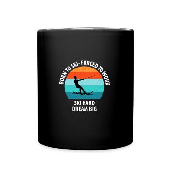Water skis, water skis, water skiers - Full Colour Mug - black - Front