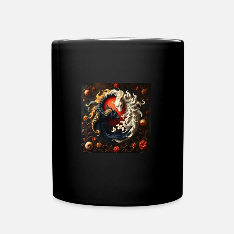 Ying Yang Dragon - Mug uni - noir
