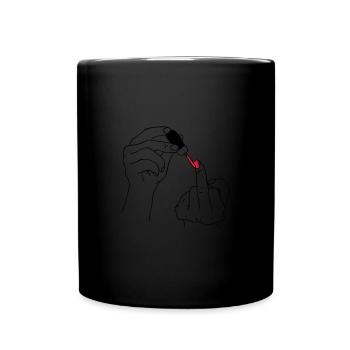 FUCK YOU - Tasse einfarbig - Schwarz - Vorne