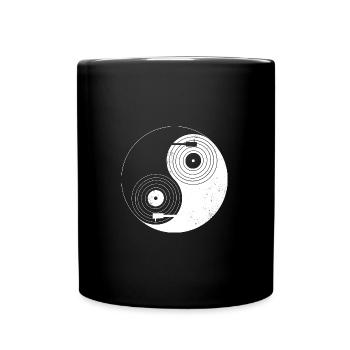 Yin Yang Vinyle Musique - Mug uni - noir - Devant