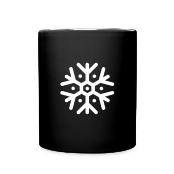 Schneeflocke Weihnachten Geschenk Schnee Symbol - Tasse einfarbig - Schwarz - Vorne