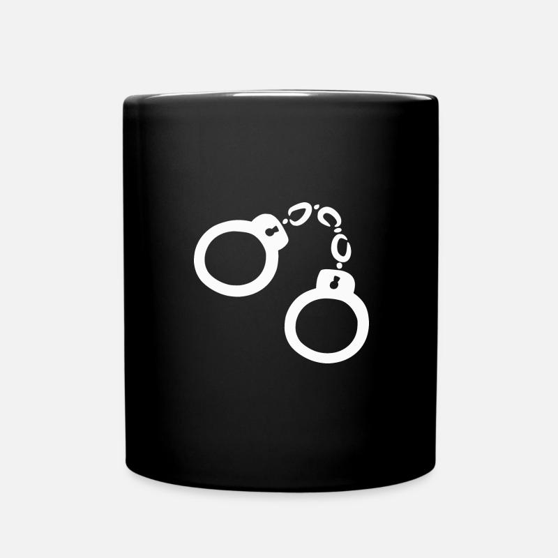 Håndjern illustration vektor hvid - Enfärgad mugg - svart