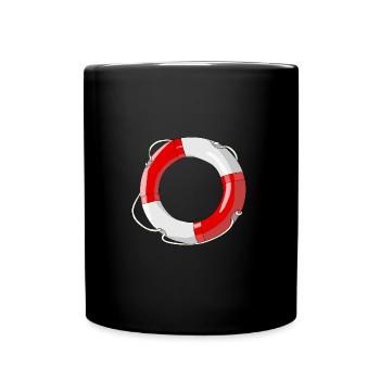 Bateau de sauvetage - Mug uni - noir - Devant