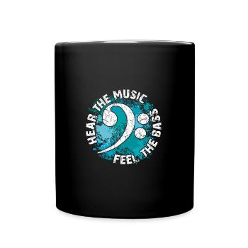 Écoutez la musique - sentez la basse - Mug uni - noir - Devant