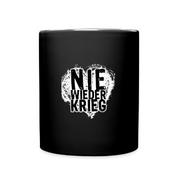 nie mehr krieg - Tasse einfarbig - Schwarz - Vorne