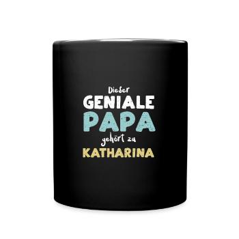 Dieser Geniale Papa Gehört Zu Ka... - Tasse einfarbig - Schwarz - Vorne