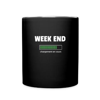 week end - Mug uni - noir - Devant