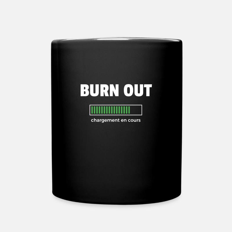 burn out - Mug uni - noir