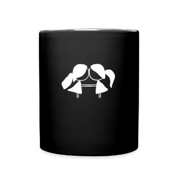 Couple lesbian symbol love lgbt - Full Colour Mug - black - Front