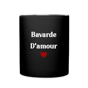 bavarde d'amour - Mug uni - noir - Devant