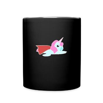 Einhorn fliegen Symbol Held Heldin - Tasse einfarbig - Schwarz - Vorne