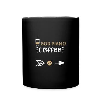 God Piano Coffee - Coffee - Tasse einfarbig - Schwarz - Vorne