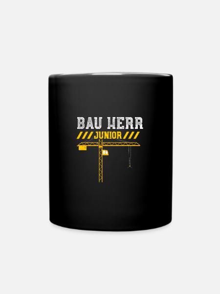 Bau Herr Junior - Tasse einfarbig - Schwarz