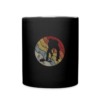Curling sur glace Curling Retro Cadeau - Mug uni - noir - Devant