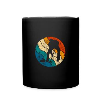 Curling sur glace Curling Retro Cadeau - Mug uni - noir - Devant