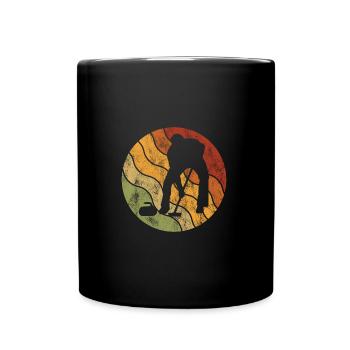 Curling sur glace Curling Retro Cadeau - Mug uni - noir - Devant