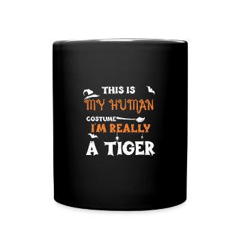 This is my human costume I'm rea... - Tasse einfarbig - Schwarz - Vorne