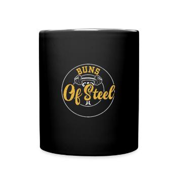 Buns Of Steel - Gym - Tasse einfarbig - Schwarz - Vorne